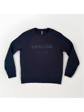 Kirkland Signature Black Crewneck Sweatshirt - Size M/L ✨ NWT